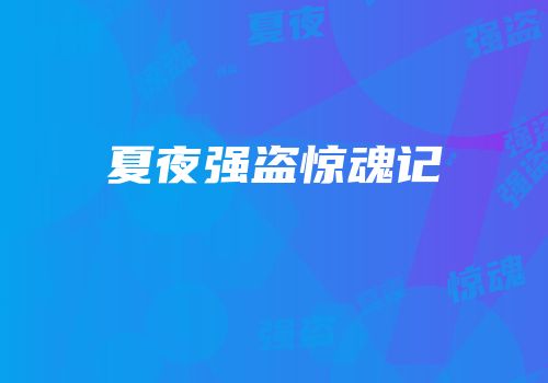 夏夜强盗惊魂记