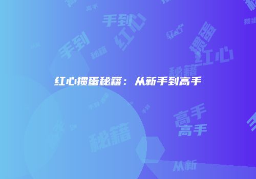 红心掼蛋秘籍：从新手到高手