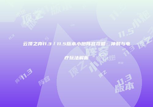 云顶之弈11.3／11.5版本小炮阵容攻略：神射与电疗玩法解析