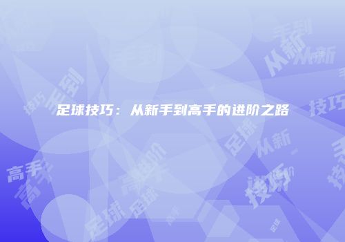 足球技巧：从新手到高手的进阶之路