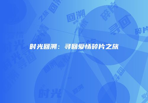 时光回溯：寻回爱情碎片之旅