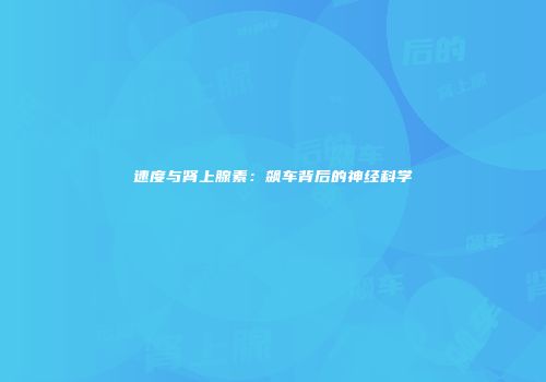 速度与肾上腺素：飙车背后的神经科学