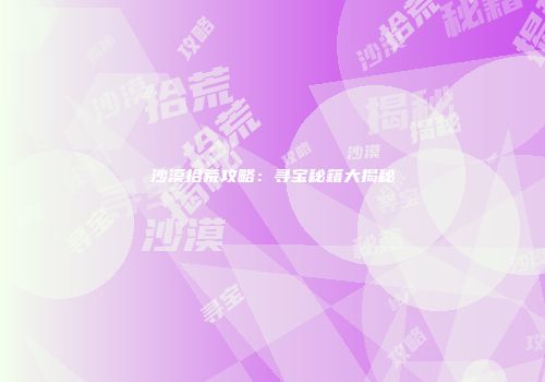 沙漠拾荒攻略：寻宝秘籍大揭秘