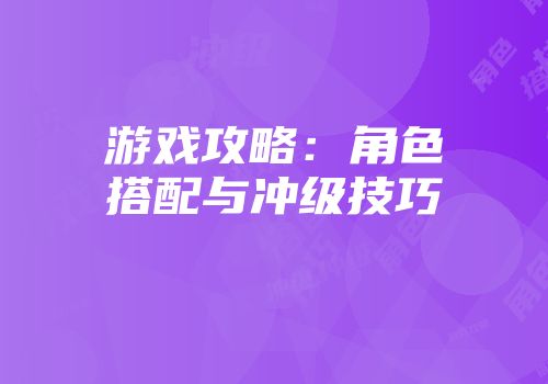 游戏攻略：角色搭配与冲级技巧