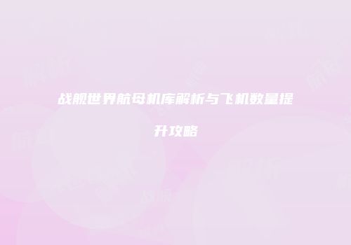 战舰世界航母机库解析与飞机数量提升攻略