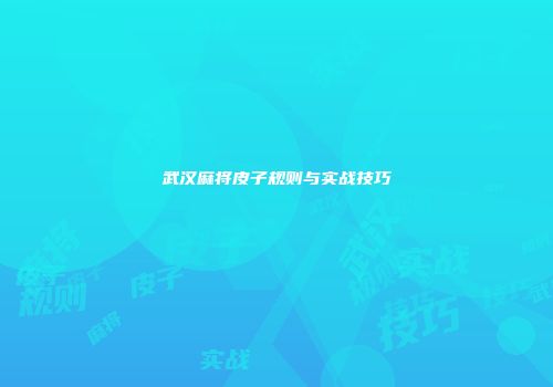 武汉麻将皮子规则与实战技巧
