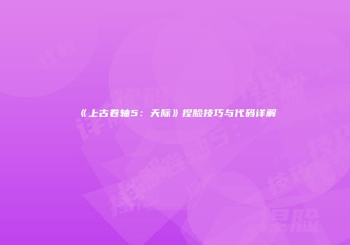 《上古卷轴5：天际》捏脸技巧与代码详解