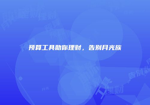 预算工具助你理财，告别月光族