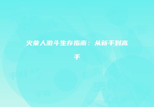 火柴人激斗生存指南：从新手到高手