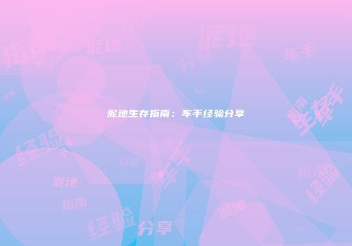 泥地生存指南：车手经验分享