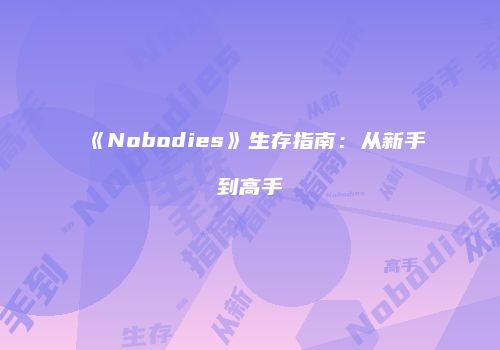 《Nobodies》生存指南：从新手到高手