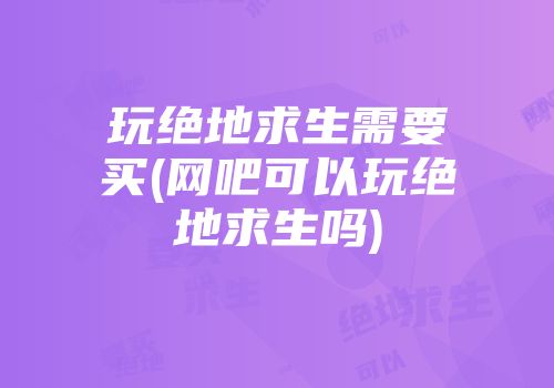 玩绝地求生需要买(网吧可以玩绝地求生吗)