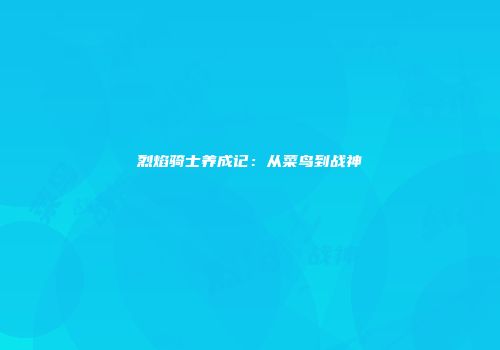 烈焰骑士养成记：从菜鸟到战神