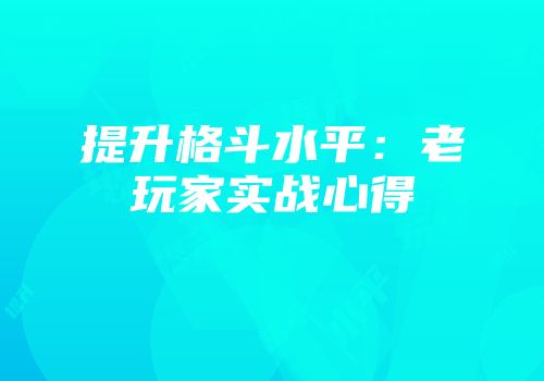 提升格斗水平：老玩家实战心得