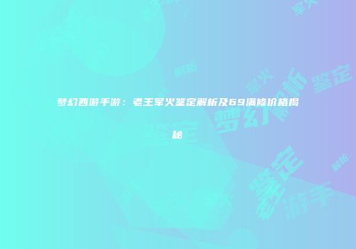 梦幻西游手游：老王军火鉴定解析及69满修价格揭秘
