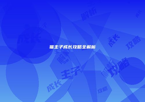 猫主子成长攻略全解析
