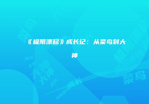 《极限漂移》成长记：从菜鸟到大神