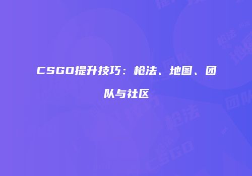 CSGO提升技巧：枪法、地图、团队与社区