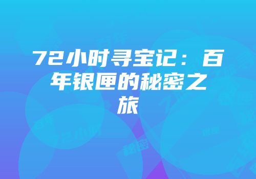 72小时寻宝记：百年银匣的秘密之旅