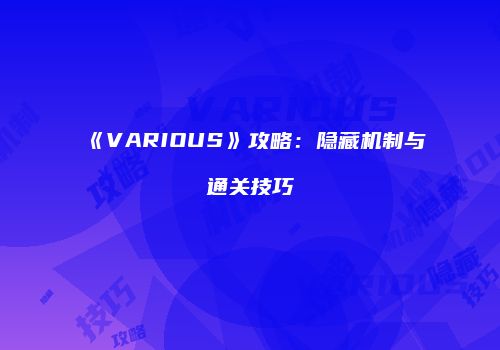 《VARIOUS》攻略：隐藏机制与通关技巧