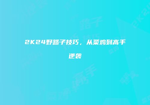 2K24野路子技巧，从菜鸡到高手逆袭