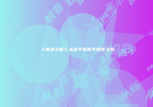 《英雄之盾》从新手到高手蜕变之路