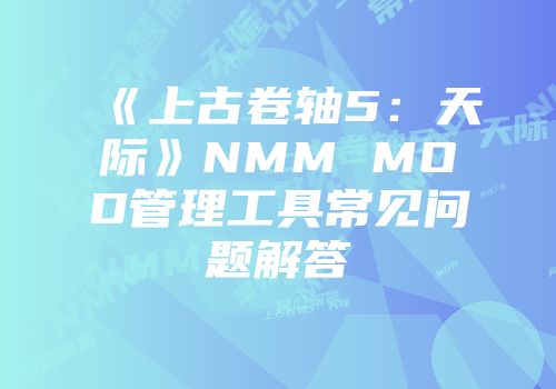 《上古卷轴5：天际》NMM MOD管理工具常见问题解答