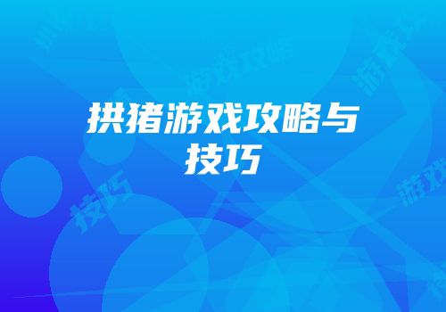 拱猪游戏攻略与技巧