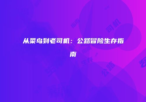 从菜鸟到老司机：公路冒险生存指南