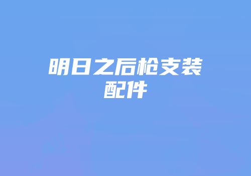 明日之后枪支装配件