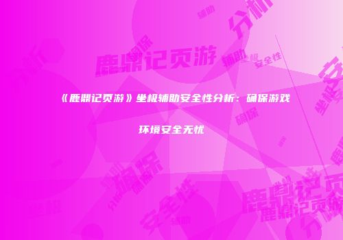 《鹿鼎记页游》坐极辅助安全性分析：确保游戏环境安全无忧