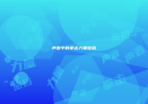 声音中的拳击力量密码