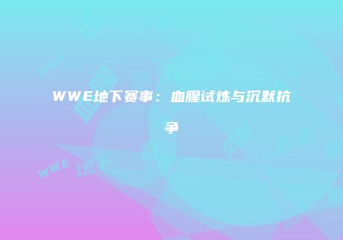 WWE地下赛事：血腥试炼与沉默抗争