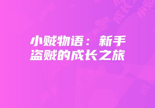 小贼物语：新手盗贼的成长之旅