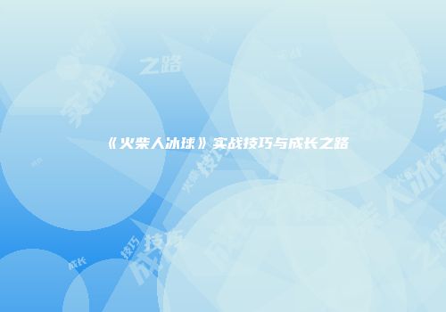 《火柴人冰球》实战技巧与成长之路