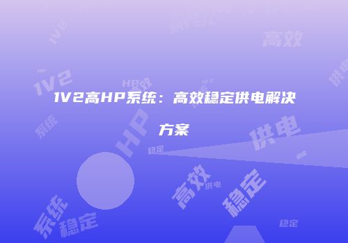 1V2高HP系统：高效稳定供电解决方案