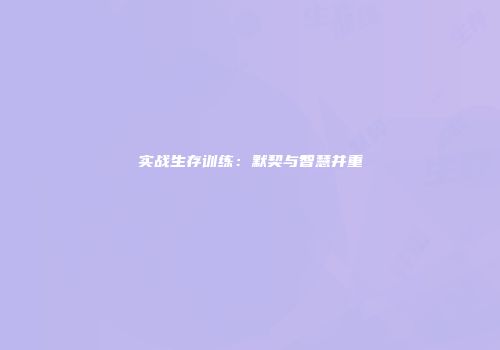 实战生存训练：默契与智慧并重