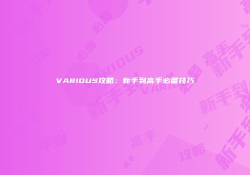 VARIOUS攻略：新手到高手必备技巧