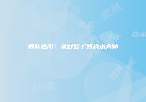 狼队进阶：从野路子到战术大师