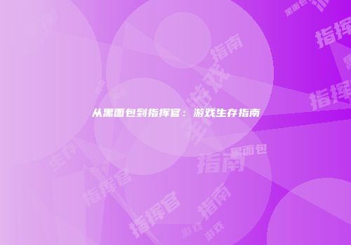 从黑面包到指挥官：游戏生存指南