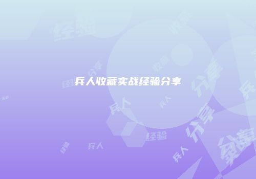 兵人收藏实战经验分享