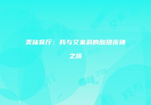 美味餐厅：我与艾米莉的酸甜苦辣之旅