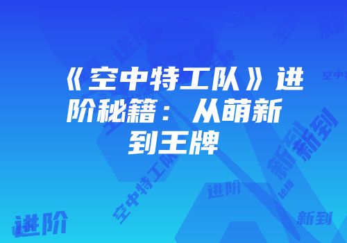 《空中特工队》进阶秘籍：从萌新到王牌