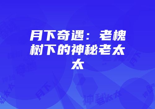 月下奇遇：老槐树下的神秘老太太