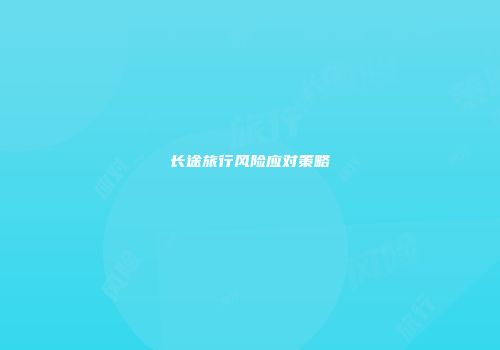长途旅行风险应对策略