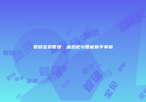 数码宝贝管理：血泪史与智能助手革新