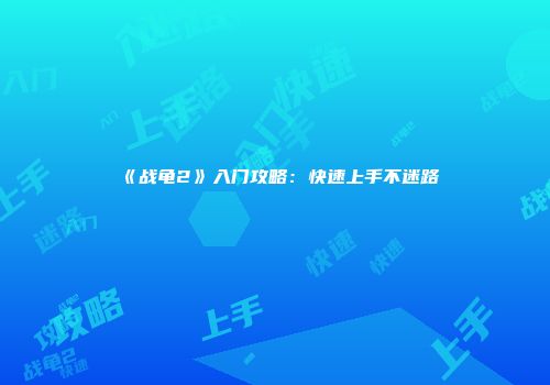 《战龟2》入门攻略：快速上手不迷路