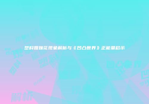 塑料姐妹花现象解析与《凹凸世界》正能量启示