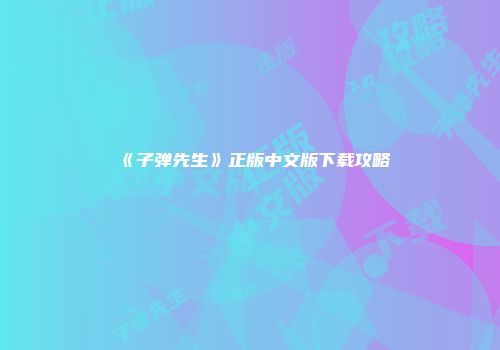 《子弹先生》正版中文版下载攻略