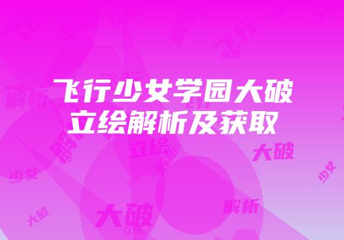 飞行少女学园大破立绘解析及获取